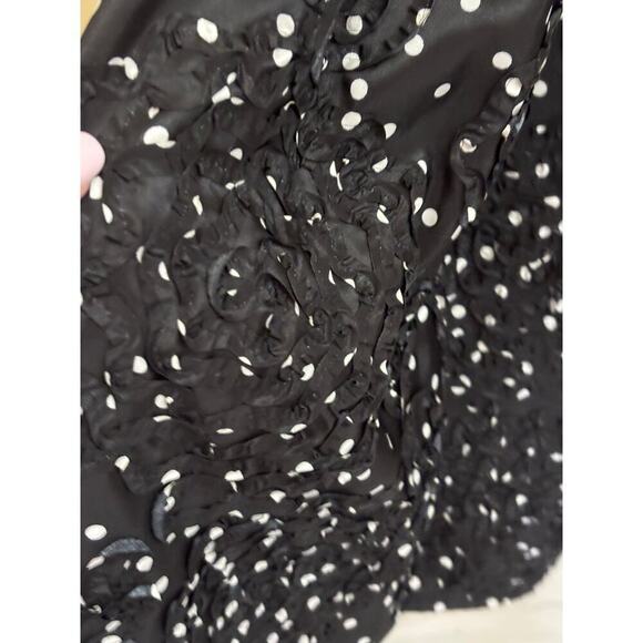 Adrianna Papell black dot dress, 14, Easter, party, fit and flare, retro glam - Picture 6 of 7